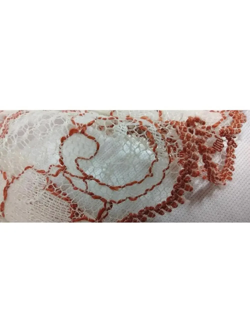 1930s Placemat Embroider Delicate Lace Bow 40s Roses Cotton 50s Vanity Display